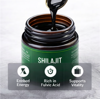 Résine de Shilajit Pur de l'Himalaya 30g Pot Cuillère Dorée 500mg/Portion 375mg Acide Fulvique Énergie Naturelle Soutien Immunitaire Complément Alimentaire Adulte