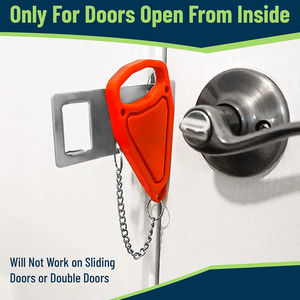 Cerradura de Seguridad Portátil de Acero Antirrobo para Puerta, Ideal para Campamentos, Viajes, Hoteles, Apartamentos y Alojamientos de Autoservicio - Product Image 3