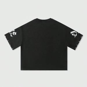 レインボースプレーカスタムTシャツきらめくダイヤモンドゴスメンズセントマザーグラフィックラインストーン装飾半袖Tシャツ - Product Image 3