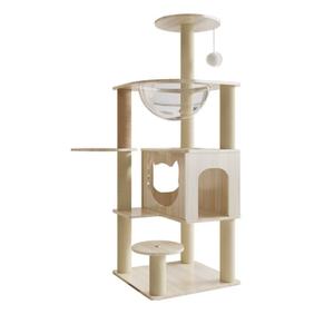 Marco de escalada para gatos <span class=keywords><strong>y</strong></span> árbol para gatos combinados en uno para rascar <span class=keywords><strong>y</strong></span> trepar, descanse <span class=keywords><strong>y</strong></span> juegue con estructura estable, juguete para mascotas - Product Image 4