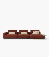 Canapé d'angle contemporain rembourré en forme de L, sur mesure, pour salon de designer, idéal pour appartements et villas haut de gamme
