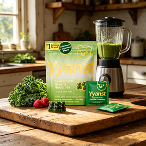 Gomitas de Superalimentos Verdes OEM/ODM, 28 Unidades Diarias # Suplemento Dietético Multivitamínico Superfood de la Marca Greens, con un Sabor Dulce y Fresco - Product Image 1
