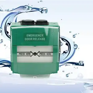 Botón de salida de emergencia de reinicio reiniciable IP67 impermeable para exteriores/interruptor de escape de alarma de incendio reiniciable verde PUNTO DE llamada Manual