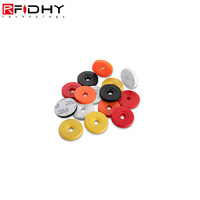 Étiquette NFC électronique miniature ISO14443A NTAG213 ABS RFIDHY 13,56 MHz Dia.30mm pour la patrouille et l'inspection des villes intelligentes