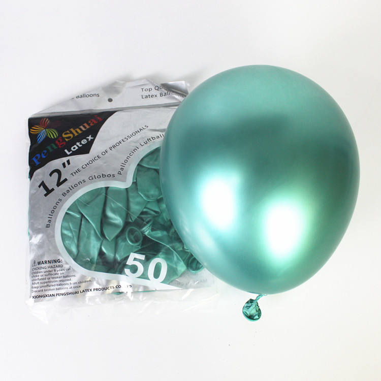 Hot Sale Wedding Party Decoration 12inch Latex Chrome Balloons