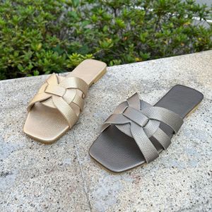 Hot Sale Women's X-Strap Design Square Head Open-<b>Toe</b> PVC Flat Sandals Lightweight Summer Fashion Trends for Ladies - Product Image 4