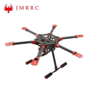 RC Multicopter ชุดโดรน UAV 6แกน,600มม. 750มม. ทำจากคาร์บอนไฟเบอร์ชิ้นส่วนอะไหล่พร้อมเชื่อมโยงไปถึงการลื่นไถลสำหรับการถ่ายภาพทางอากาศ