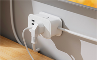 Nouvelle multiprise intelligente compacte 15A avec 1 port USB-A + 2 ports USB-C PD20W QC3.0 à charge rapide et protection contre les surtensions