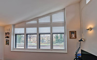 Persianas de Ventana con Formas Personalizadas: Arco, Abanico, Semicirculares, Triangulares, Hexagonales, de Paulownia, Tilo, PVC, para Interiores, Fabricación OEM, Venta al Por Mayor