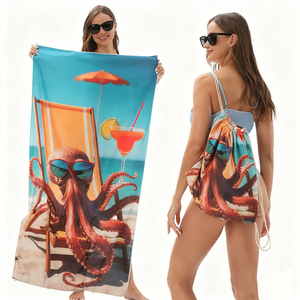 Serviettes de <span class=keywords><strong>plage</strong></span> d'été personnalisées de luxe <span class=keywords><strong>avec</strong></span> impression numérique d'<span class=keywords><strong>ours</strong></span> <span class=keywords><strong>polaire</strong></span>, séchage rapide, grande serviette de <span class=keywords><strong>plage</strong></span> en microfibre <span class=keywords><strong>avec</strong></span> sac - Product Image 3