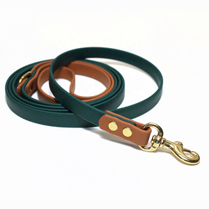 Tali hewan peliharaan lapisan karet tebal timah garis panjang Bio warna unik sesuai pesanan kerah dan tali anjing Schutzhund/tangan Pvc dapat disesuaikan - Product Image 2