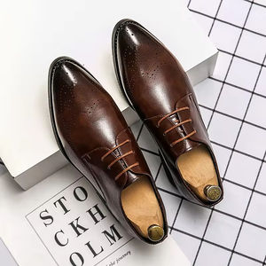 Chaussures pour hommes en cuir de vache véritable sur mesure haut de gamme, polyvalentes, formelles, pour la marche, respirantes, imperméables, à enfiler, avec soutien de la voûte plantaire - Product Image 1
