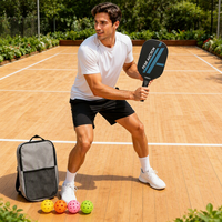Ensemble de raquettes de pickleball en fibre de carbone pour l'extérieur, vente en gros