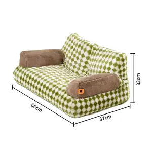 Wholesale Customizable comfort cozy calming pet beds for dog and cat Latticed Cell Phone Soft use cat and dog