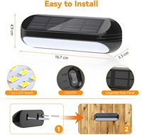 Lampu Dinding LED tenaga surya, lampu dinding LED tenaga baterai RGB, warna berubah otomatis, Sensor tahan air IP65 untuk penerangan Poolside/jalur/halaman belakang