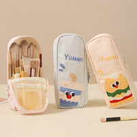 Organisateur de pinceaux de maquillage mignon et amusant, élégant, pratique, sac de rangement polyvalent, grande capacité, étui pour crayons à sourcils