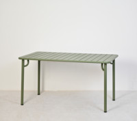 Table de salle à manger carrée blanche moderne pour restaurant, jardin et terrasse, vente en gros directe usine