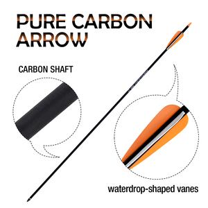 Dành cho người lớn 31 inch Carbon mũi tên cho săn bắn thực hành <span class=keywords><strong>recurve</strong></span> Dài Cung và hợp chất chụp cột sống 200-600 thép điểm - Product Image 3