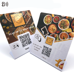 Support de table NFC personnalisé étanche noir PVC QR <span class=keywords><strong>Code</strong></span> 215 support RFID étiquettes de table - Product Image 6