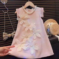 Robe à imprimé floral pour filles Style trapèze Jupe ballon Robe de princesse mignonne pour enfants Catégorie a pour vêtements pour enfants