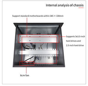 7u 17.3 inch 1920*1080 Màn hình tất cả-trong-một 12pci khe cắm điều khiển công nghiệp máy chủ máy tính Chassis tủ - Product Image 5