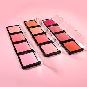 OCHAIN New Arrival Eco Friendly Low MOQ Vegan Custom Mini Compact Orange Blush