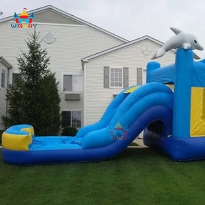 Castillo Inflable de PVC Comercial 2025, Modelo Delfín de Aguas Profundas, Combinado Húmedo y Seco, Fácil de Instalar, para 6-10 Personas, en Alquiler - Product Image 4