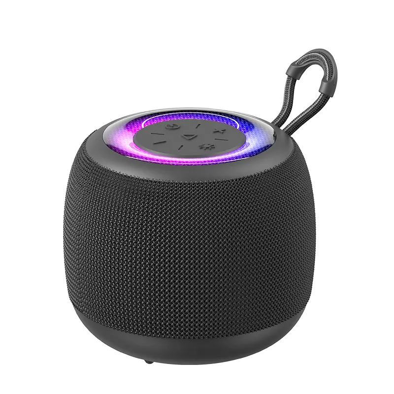 USAMS Premium Mini Alto falante portátil sem fio Bluetooth recarregável com iluminação LED RGB alimentado por bateria feito de plástico ABS