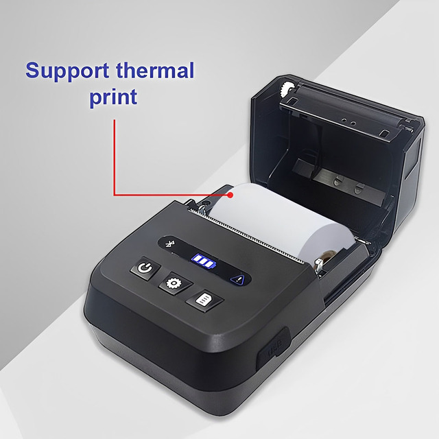 KMP-II 58mm Portable Rechargeable Thermal Barcode Printer, Suitable for Restaurants, Supermarkets, and Retail Stores