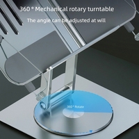 Nouveau support pour ordinateur portable en aluminium multifonctionnel, rotation à 360 degrés, hauteur réglable, support de bureau pliable, 41x28x8cm, ergonomique