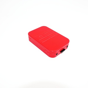 Red Rectangular Tin <b>Box</b> with Star and Striped Pattern Embossed Design Recyclable <b>Metal</b> Storage Case Gift Craft Use - Product Image 2