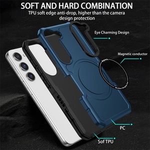 Funda magnética a la moda para teléfono móvil, carcasa trasera de carga inalámbrica a prueba de golpes para <span class=keywords><strong>Samsung</strong></span> S23 S22 ultra - Product Image 2