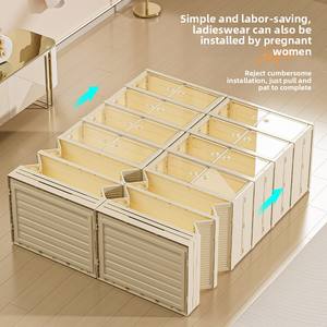 صندوق أحذية قابل للطي بسعة كبيرة صف مزدوج خزانة أحذية بلاستيكية شفافة غير قابلة للتثبيت مغناطيسية مزدوجة الباب - Product Image 3