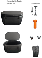 Baignoire à glace pliable en tissu double paroi (DWF) pour bain froid extérieur, piscine de récupération et de thérapie, marque personnalisée