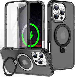 Support invisible magnétique antichoc pour iPhone 17 Pro Max, protecteur d'écran intégré, couverture translucide pour téléphone portable - Product Image 5