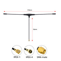 Antenne FPV omnidirectionnelle à polarisation verticale en forme de T 915 MHz, étanche, pour extérieur, longue portée, pour course FPV, quadricoptère