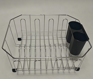 Escurridor <span class=keywords><strong>de</strong></span> Platos <span class=keywords><strong>de</strong></span> Acero Inoxidable Premium con Soporte para Cubiertos, Escurridor para Platos, Tazas, Tazones y Utensilios en el Fregadero - Product Image 4