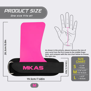 MKAS Parlak Kauçuk En İyi Ağırlık Kaldırma Güçlendirme Cross Fit Tutuşları Erkekler İçin Avuç İçi Koruması Antrenman Spor Salonu Hypalon Jimnastik Tutuşları - Product Image 3