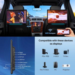 Écran tactile IPS 13,5 pouces pour appuie-tête, Android 14, écran de divertissement pour sièges arrière avec 4+64 Go, vidéo <span class=keywords><strong>4K</strong></span> - Product Image 5