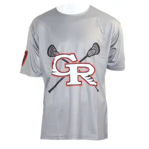 Giá Rẻ Tuỳ Chỉnh Thăng Hoa Bán Buôn Lacrosse Shooters Unisex Lacrosse Chụp Áo Sơ Mi