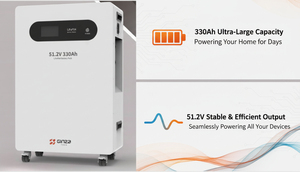 Batterie au lithium murale Ginza Gen5 51,2 V 330 Ah 15 kWh à cellules séparées CAN, 10 000 cycles, pour stockage d'énergie solaire domestique - Product Image 4
