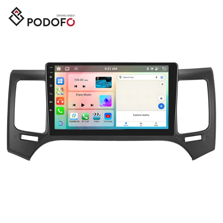 Podofo Android Car Stereo 4 + 64G 9 ''autoradio senza fili Carplay Android Auto per KIA MAGENTIS 2008-2010/OPTIMA 2009-2010 IPS GPS