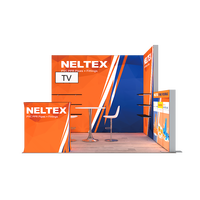 Stand d'exposition mural réutilisable 10x10 pieds sans outil, en aluminium SEG, avec caisson lumineux à sublimation, pour salon professionnel
