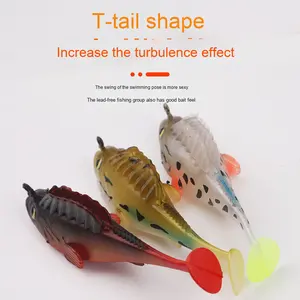 7G10G14Gt Plomb Poisson Fond Anti-Suspension PVC Appât Souple Carpe Brochet Mer Flotteur D'eau Douce Rivières Saut Queue De Poisson Leurre Stream - Product Image 1