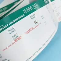 Cartes d'embarquement personnalisées de haute qualité en carton thermique avec impression offset pour billets d'avion internationaux