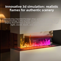 Cheminée à vapeur d'eau 4D encastrée, cheminée intelligente à ultrasons avec flamme LED pour la décoration du salon à la maison, humidificateur
