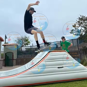 Rampe de skate gonflable certifiée CE |   Halfpipe pliable portable avec pompe à air - Product Image 3
