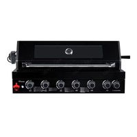 Ensemble de meubles de cuisine BBQ extérieurs sur mesure avec barbecue intégré, éclairage LED chaud et rangement résistant aux intempéries pour patio de luxe