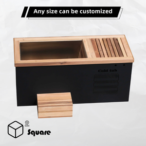 Bañera de hielo de inmersión fría de madera para exteriores ecológica con filtro enfriador para retiros de terapia natural y centros de biohacking - Product Image 2