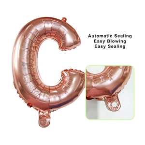 Decoraciones de Fiesta al por Mayor Globos Gigantes de Helio de 16, 32 y <span class=keywords><strong>40</strong></span> Pulgadas en Forma de Letras del Alfabeto de Papel Aluminio en Azul, Dorado, Plateado, Blanco y Rojo - Product Image 4